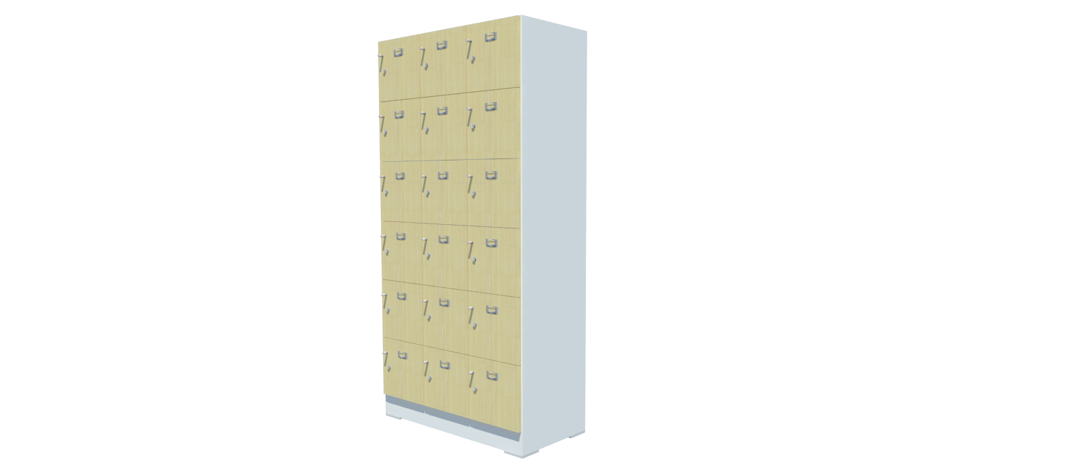 ตู้ล็อคเกอร์ไม้ กันชื้น 18 ช่อง รุ่น HMR-36A/
